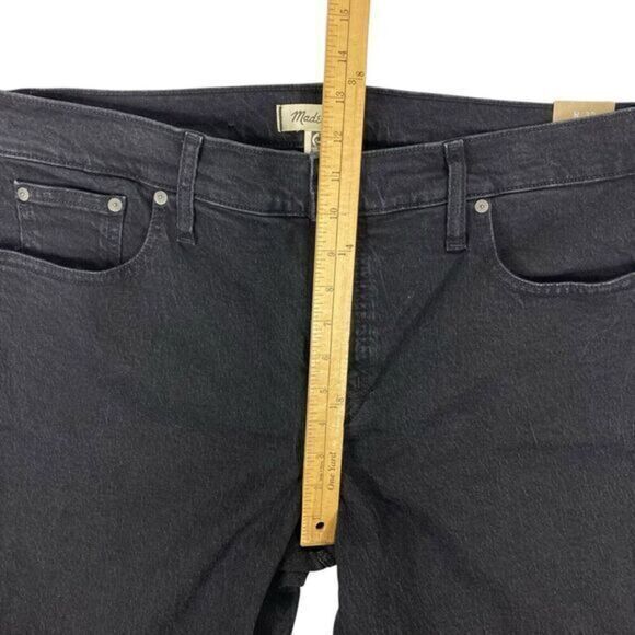 NWT Madewell Jeans Womens 32 Black Mid Rise Perfect Vintage Dark Wash Denim - Picture 11 of 16